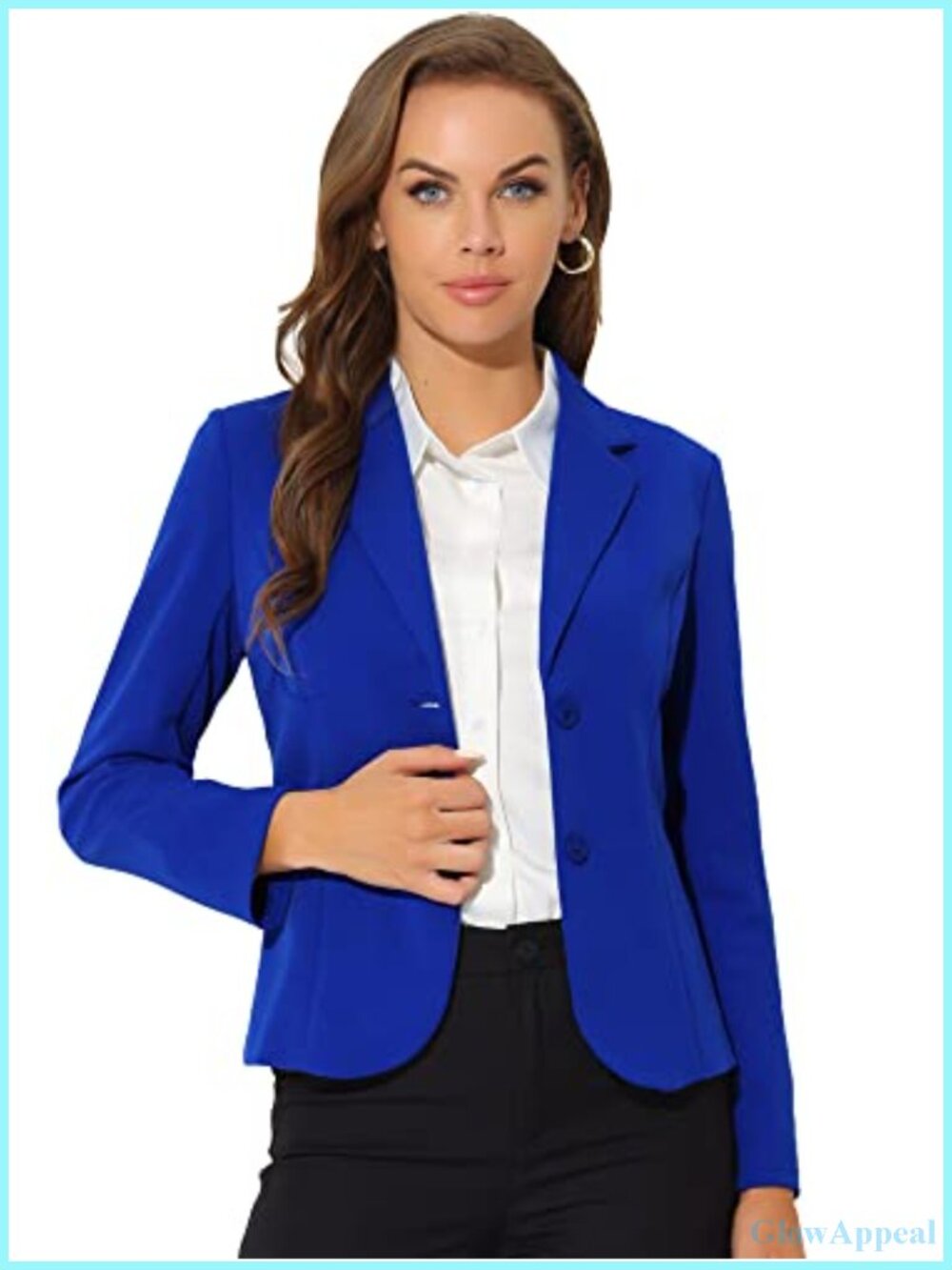 Womens Knit Stretch Blazer Notch Lapel Long Sleeve Work Office Suit Jacket
